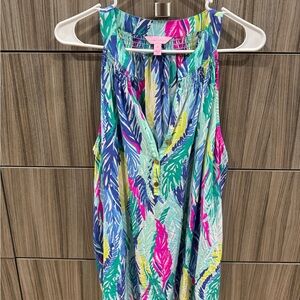 Lilly Pulitzer Silk Colorful Sleeveless Tank XL